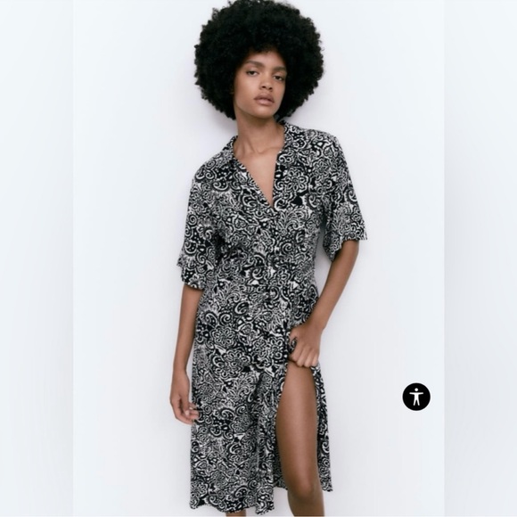 PRINTED SHIRT DRESS - Picture 3 of 5